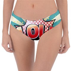 Lol Comic Speech Bubble  Vector Illustration Reversible Classic Bikini Bottoms by Sapixe