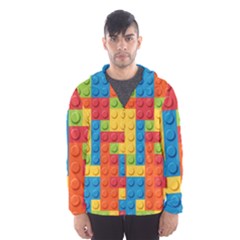 Lego Bricks Pattern Hooded Wind Breaker (men) by Sapixe