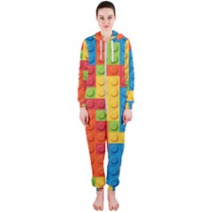 Lego Bricks Pattern Hooded Jumpsuit (ladies)  by Sapixe