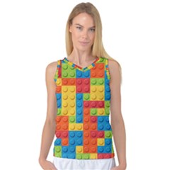 Lego Bricks Pattern Women s Basketball Tank Top by Sapixe