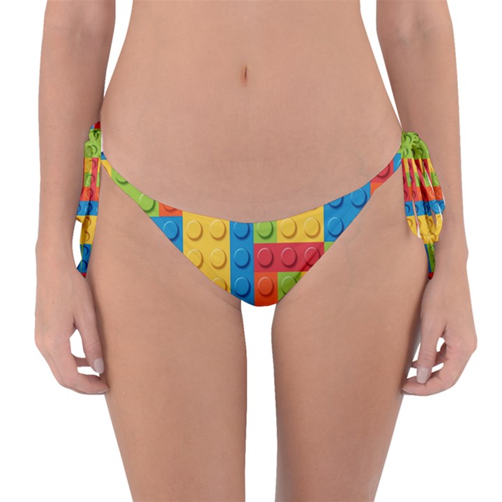 Lego Bricks Pattern Reversible Bikini Bottom