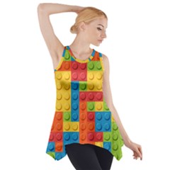 Lego Bricks Pattern Side Drop Tank Tunic by Sapixe