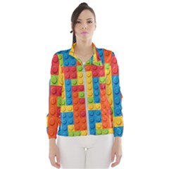 Lego Bricks Pattern Wind Breaker (women) by Sapixe