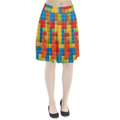 Lego Bricks Pattern Pleated Skirt by Sapixe