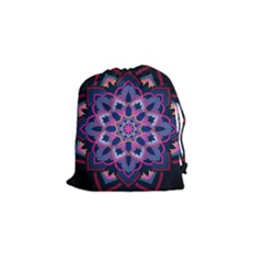 Mandala Circular Pattern Drawstring Pouches (small)  by Sapixe