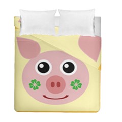 Luck Lucky Pig Pig Lucky Charm Duvet Cover Double Side (full/ Double Size) by Sapixe