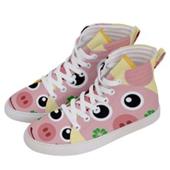 Luck Lucky Pig Pig Lucky Charm Men s Hi-top Skate Sneakers by Sapixe