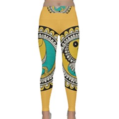 Madhubani Fish Indian Ethnic Pattern Classic Yoga Leggings by Sapixe