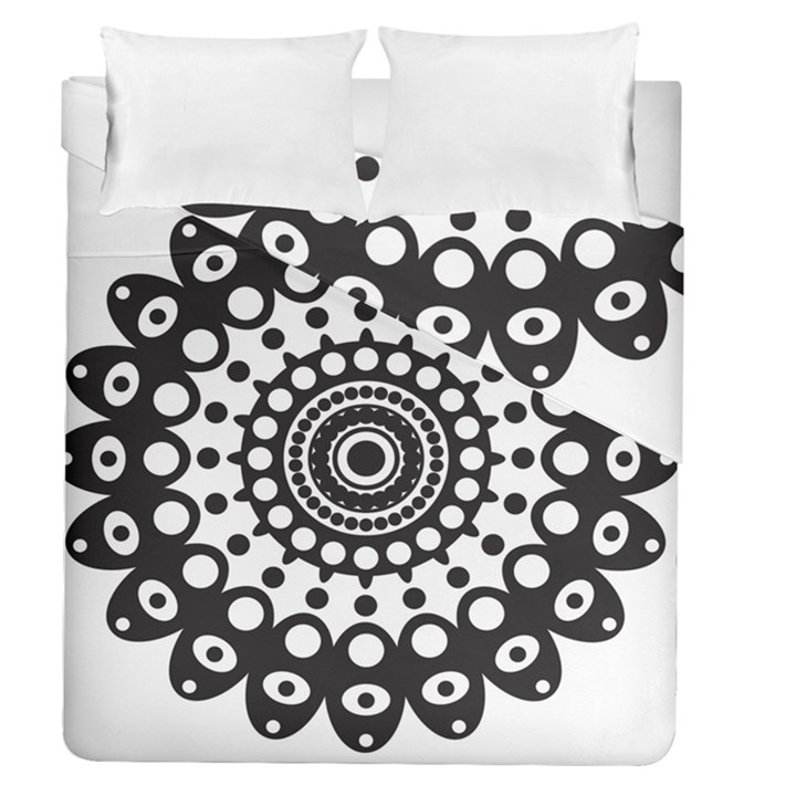 Mandala Geometric Symbol Pattern Duvet Cover Double Side (Queen Size)