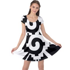 Maya Calendar Native American Religion Cap Sleeve Dress by Sapixe