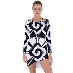 Maya Calendar Native American Religion Asymmetric Cut-out Shift Dress by Sapixe