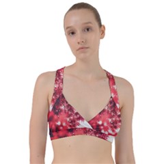 Maple Leaves Red Autumn Fall Sweetheart Sports Bra by Sapixe