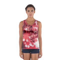 Maple Leaves Red Autumn Fall Sport Tank Top  by Sapixe