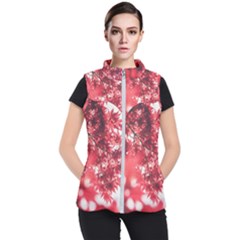 Maple Leaves Red Autumn Fall Women s Puffer Vest by Sapixe