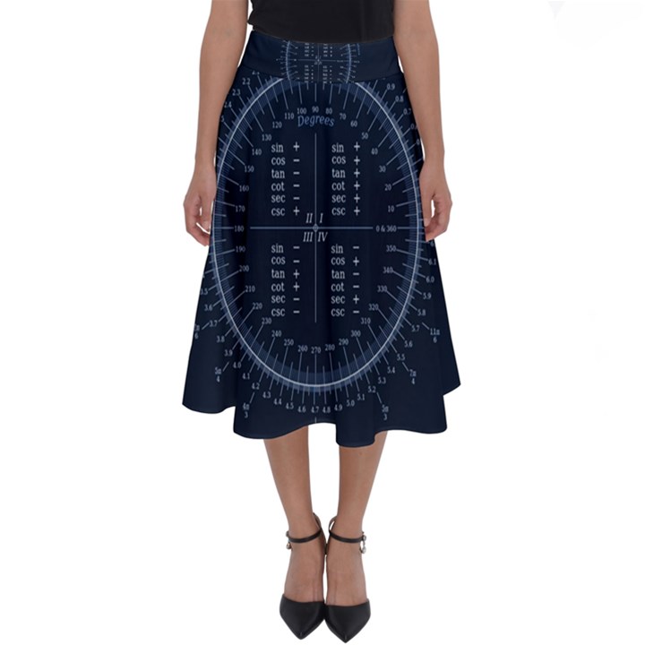 Minimalistic Knowledge Mathematics Trigonometry Perfect Length Midi Skirt