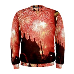 London Celebration New Years Eve Big Ben Clock Fireworks Men s Sweatshirt by Sapixe