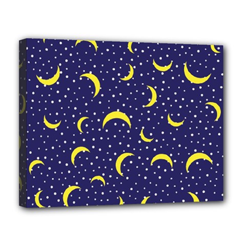 Moon Pattern Canvas 14  X 11  by Sapixe