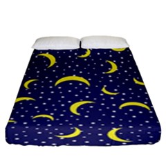 Moon Pattern Fitted Sheet (king Size) by Sapixe