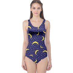 Moon Pattern One Piece Swimsuit by Sapixe