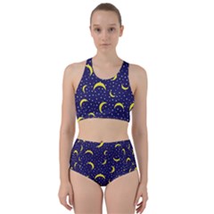 Moon Pattern Racer Back Bikini Set by Sapixe