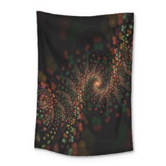 Multicolor Fractals Digital Art Design Small Tapestry by Sapixe