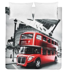 London Bus Duvet Cover Double Side (queen Size) by Sapixe