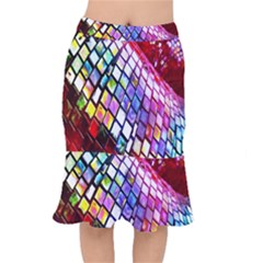 Multicolor Wall Mosaic Mermaid Skirt by Sapixe