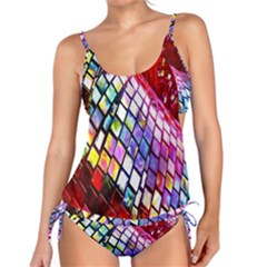 Multicolor Wall Mosaic Tankini Set by Sapixe