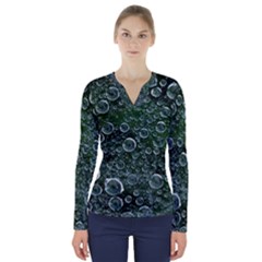 Morning Dew V-neck Long Sleeve Top by Sapixe