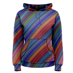 Multicolored Stripe Curve Striped Women s Pullover Hoodie by Sapixe