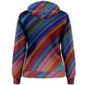 Multicolored Stripe Curve Striped Women s Pullover Hoodie View2