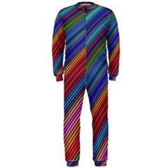 Multicolored Stripe Curve Striped Onepiece Jumpsuit (men)  by Sapixe