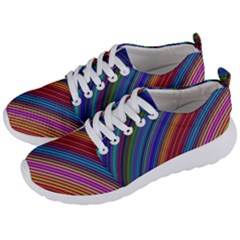 Multicolored Stripe Curve Striped Men s Lightweight Sports Shoes by Sapixe