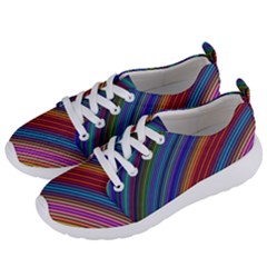 Multicolored Stripe Curve Striped Women s Lightweight Sports Shoes by Sapixe