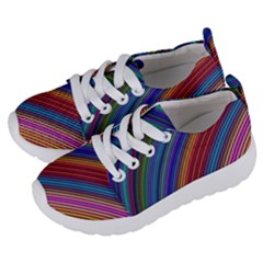 Multicolored Stripe Curve Striped Kids  Lightweight Sports Shoes by Sapixe