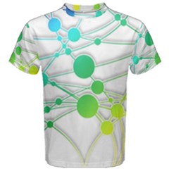 Network Connection Structure Knot Men s Cotton Tee by Sapixe