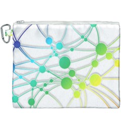 Network Connection Structure Knot Canvas Cosmetic Bag (xxxl) by Sapixe