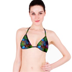 Multicolored Patterned Spheres 3d Bikini Top by Sapixe