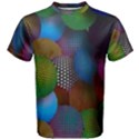 Multicolored Patterned Spheres 3d Men s Cotton Tee View1