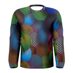 Multicolored Patterned Spheres 3d Men s Long Sleeve Tee by Sapixe