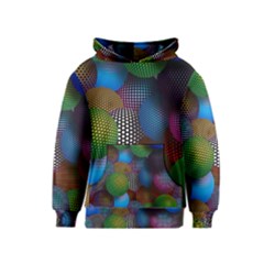 Multicolored Patterned Spheres 3d Kids  Pullover Hoodie by Sapixe