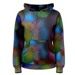 Multicolored Patterned Spheres 3d Women s Pullover Hoodie by Sapixe