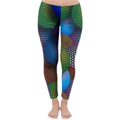 Multicolored Patterned Spheres 3d Classic Winter Leggings by Sapixe