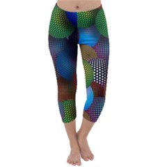 Multicolored Patterned Spheres 3d Capri Winter Leggings  by Sapixe