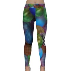 Multicolored Patterned Spheres 3d Classic Yoga Leggings by Sapixe