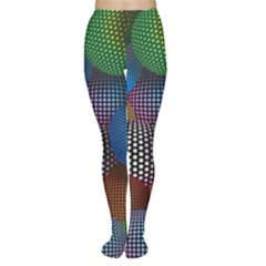 Multicolored Patterned Spheres 3d Women s Tights by Sapixe