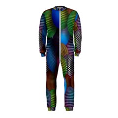 Multicolored Patterned Spheres 3d Onepiece Jumpsuit (kids) by Sapixe