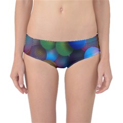 Multicolored Patterned Spheres 3d Classic Bikini Bottoms by Sapixe