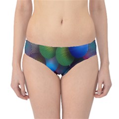 Multicolored Patterned Spheres 3d Hipster Bikini Bottoms by Sapixe