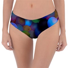 Multicolored Patterned Spheres 3d Reversible Classic Bikini Bottoms by Sapixe